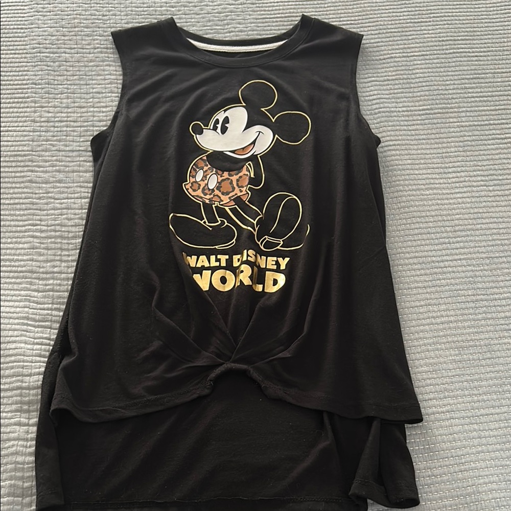 Black Mickey Mouse Sleeveless Top